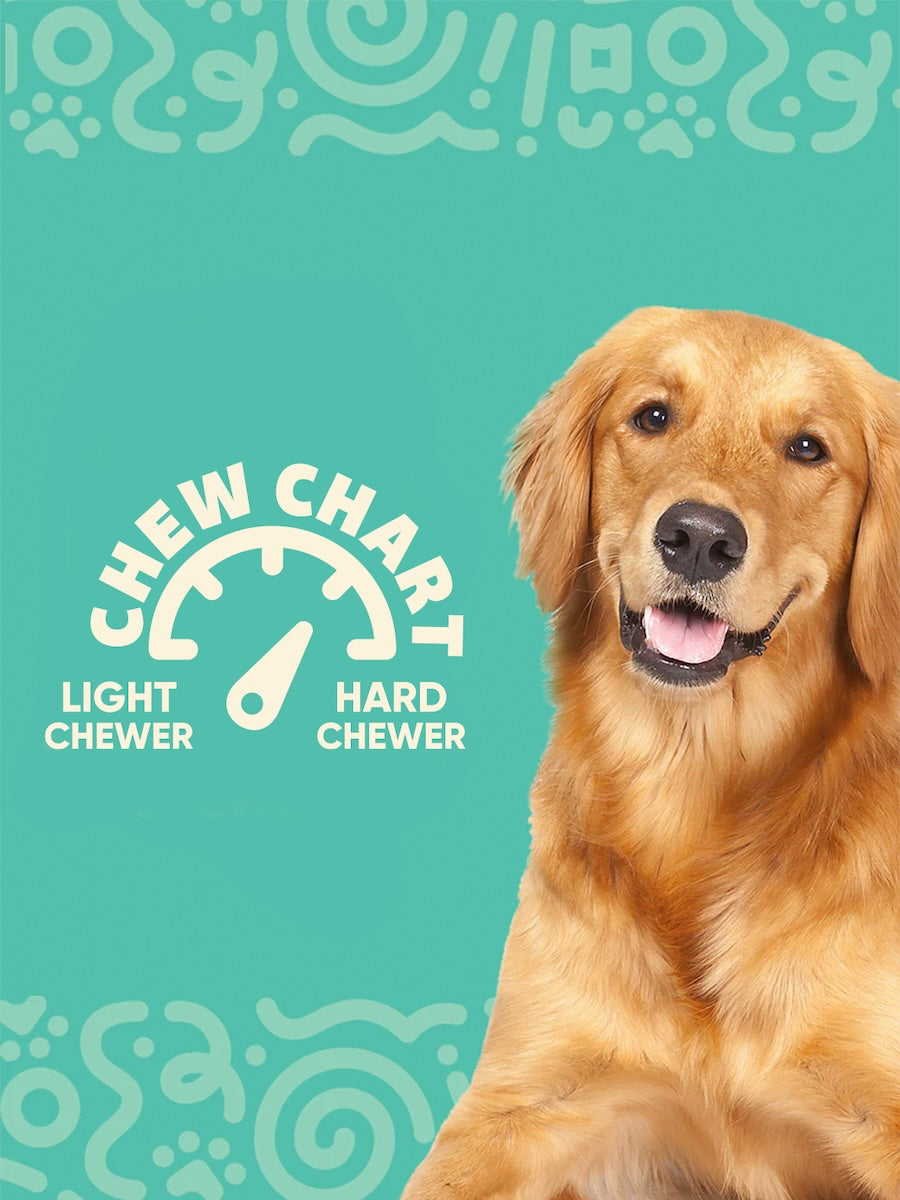 dog chew chart, yomp chew chart, dog light chewer, dog hard chewer