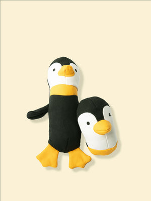 waddles Plush set, penguin plush toy for dogs with additional head, plush toys for soft chewers & puppies, safe chew toys