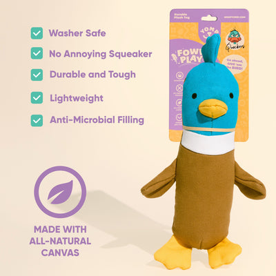 quacker duck plush toy for dogs